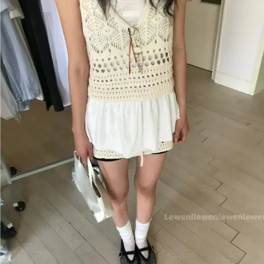 [BUNJANG] WIA Sleeveless Knit Dress White / 위아(나시 원피스_화이트)