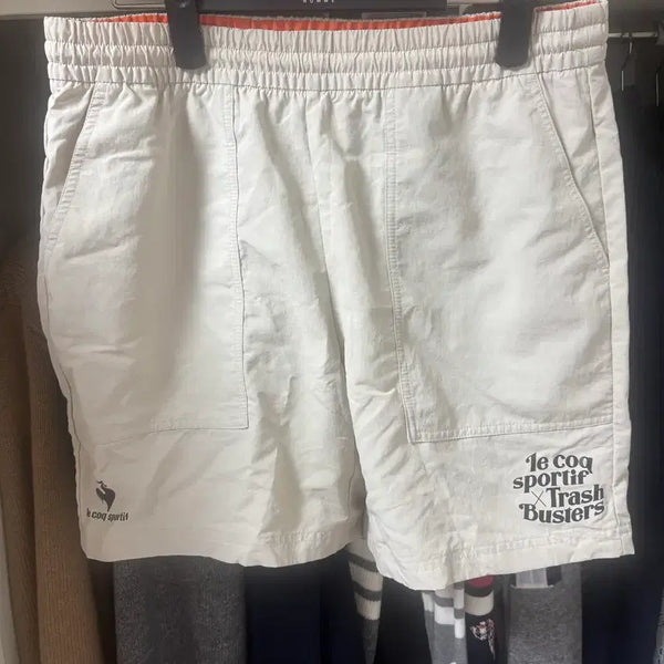 [BUNJANG] Le Coq Sportif x Trash Busters Nylon Shorts / 르꼬끄 스포르티브 트래쉬 버스터즈 반바지 90