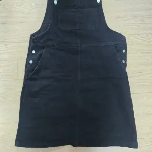 [BUNJANG] Black Denim Overall Dress / 블랙 데님 멜빵 원피스