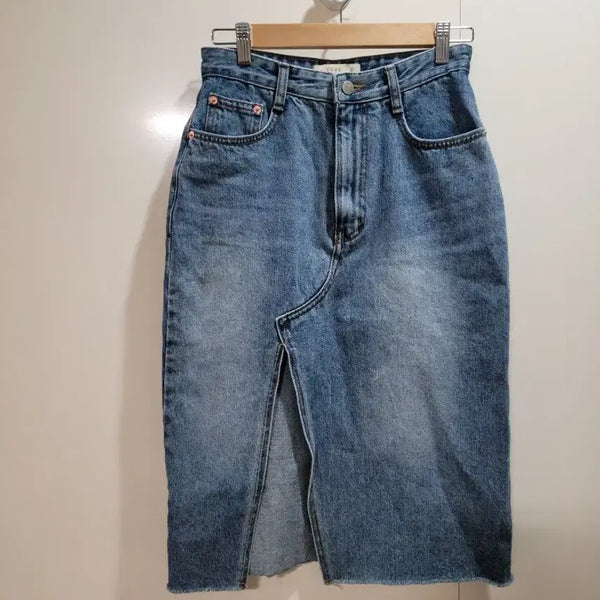 [BUNJANG] SIYAZU Denim Skirt with Slit - Size S / 시야쥬 데님 스커트 트임 청치마 s사이즈