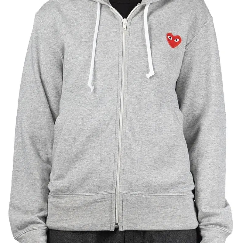 [BUNJANG] Comme des Garçons Hooded Zip-Up Sweatshirt Grey/Black / 꼼데가르송 후드집업/그레이,블랙