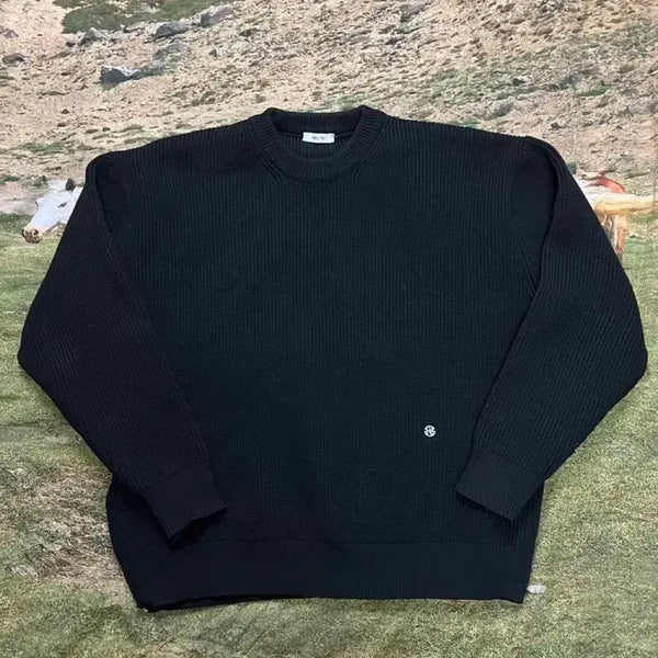 [BUNJANG] HEUTE Black Knit Sweater XL / HEUTE 호이테 니트 스웨터 XL