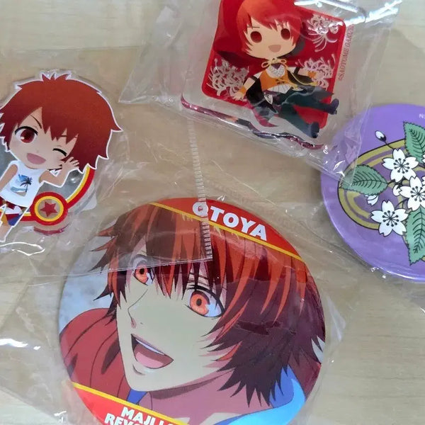 [BUNJANG] Uta no Prince-sama Otoya Ichinose Can Badge & Acrylic Clip Bundle Set / 우타프리 오토야 캔뱃지 아크릴집개 전체 일괄