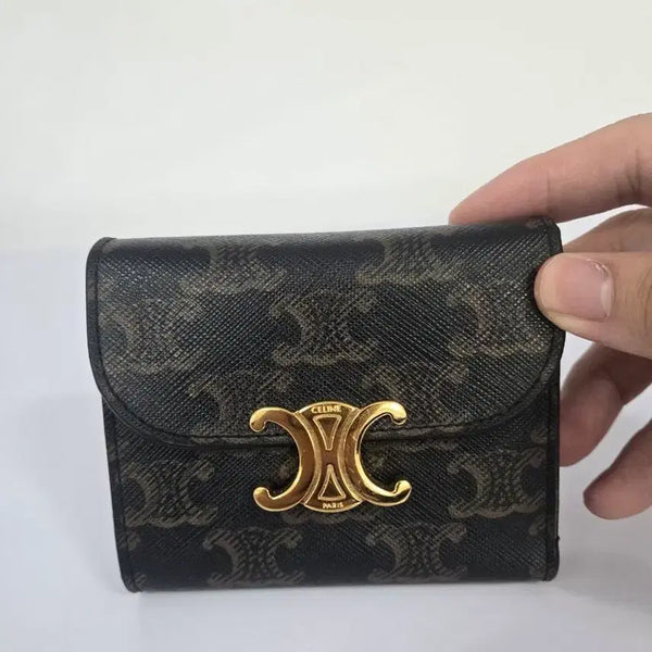 [BUNJANG] Celine Triomphe Bifold Wallet / 셀린느 지갑 트리오페 3단 중지갑