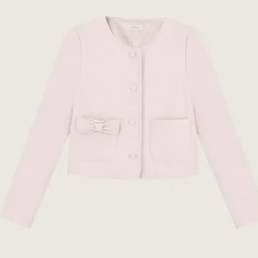 [BUNJANG] Galerie 'Candy' Pink Ribbon Tweed Jacket / 클리시어 캔디 핑크 리본 트위드 자켓