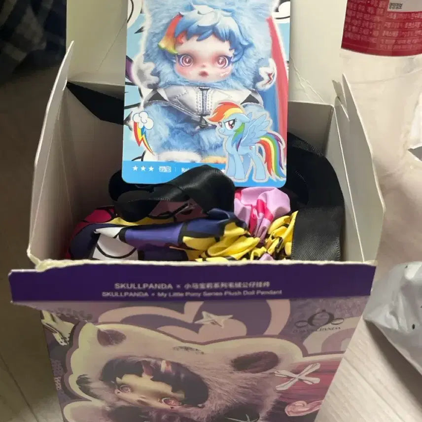 [BUNJANG] POP MART Skullpanda My Little Pony Series Doll Keychain Rainbow Dash / 팝마트 스컬판다 마이 리틀 포니 시리즈 인형 키링 Rainbow Dash