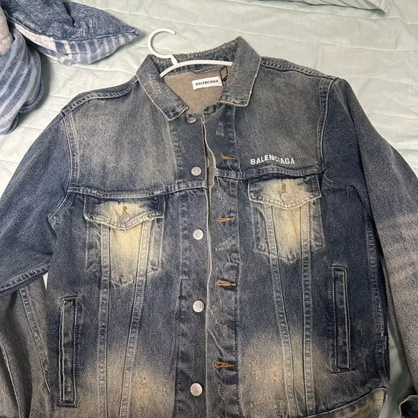 [BUNJANG] Balenciaga Back Logo Denim Jacket / 발렌시아가 백로그 데님자켓(품절 및 새상품)