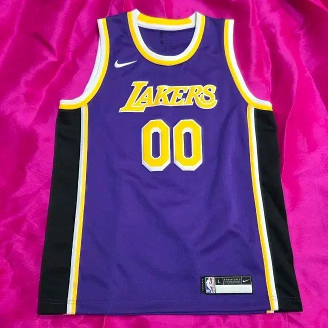 [BUNJANG] Nike Lakers #00 Purple Jersey L / 나이키 레이커스 져지 00번 퍼플