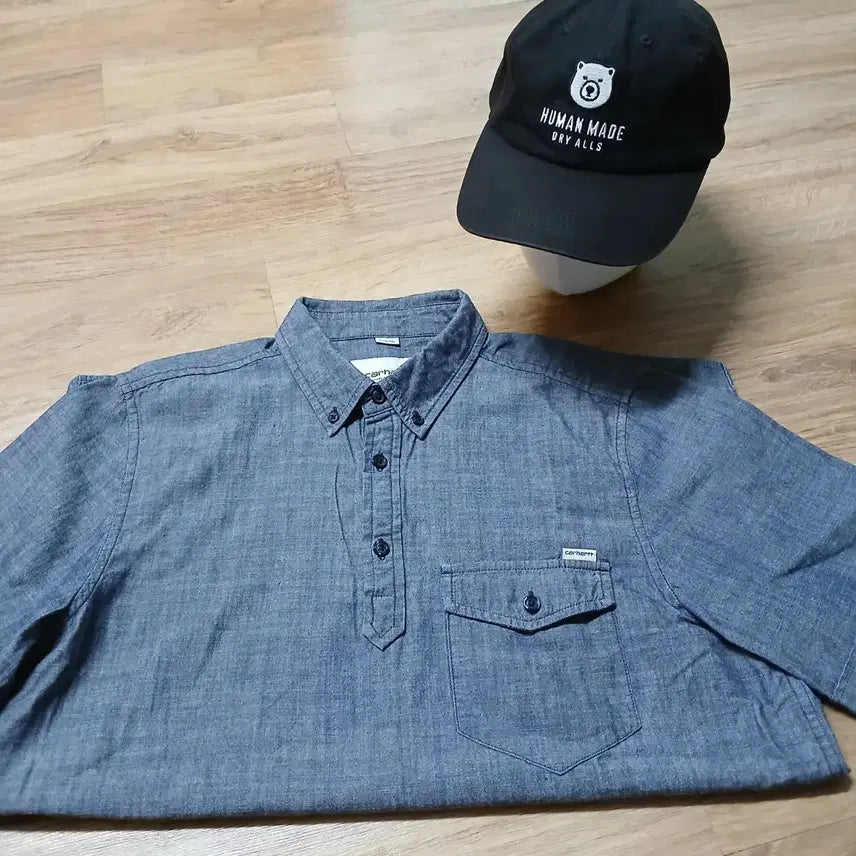[BUNJANG] Carhartt WIP Edison Indigo Short Sleeve Shirt / carhartt 칼하트 wip 에디슨 인디고 반팔 셔츠