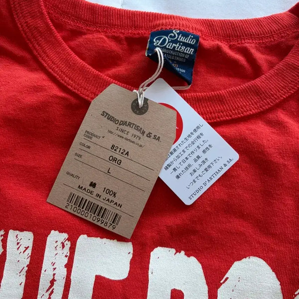 [BUNJANG] Studio Dachisan Short Sleeve T-Shirt Orange L / 스튜디오 다치산 반팔 L 새제품