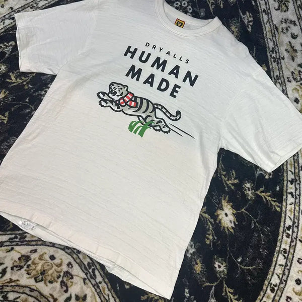 [BUNJANG] Human Made White Tiger Graphic T-Shirt White / 휴먼 메이드 화이트 타이거 그래픽 티셔츠 화이트
