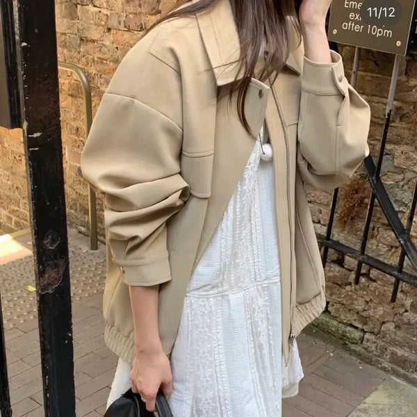 [BUNJANG] Siho Beige Bomber Jacket / [고퀄,가벼움,구김x] siho 베이지 봄버자켓