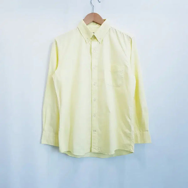 [BUNJANG] Vintage Solid Long Sleeve Shirt - Men's M / JPN 빈티지 솔리드 무지 긴팔 셔츠 남M Q214