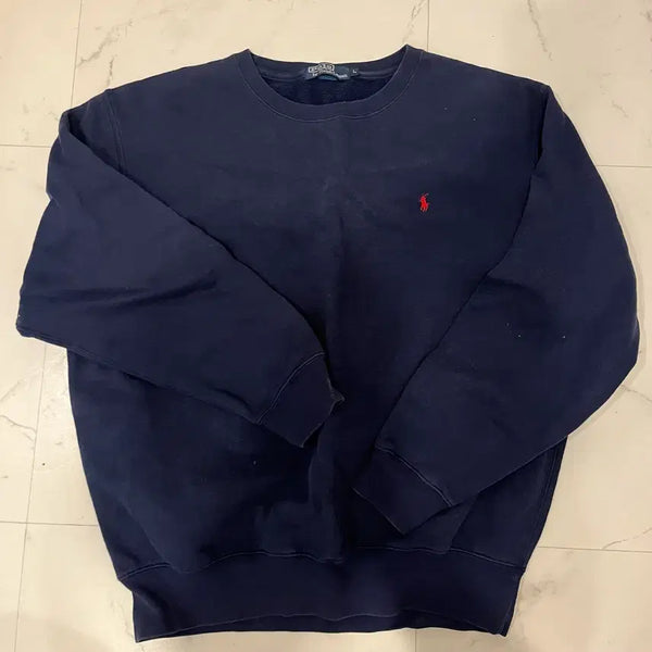 [BUNJANG] Polo Ralph Lauren Navy Sweatshirt Vintage / 폴로 랄프로렌 네이비 맨투맨 빈티지