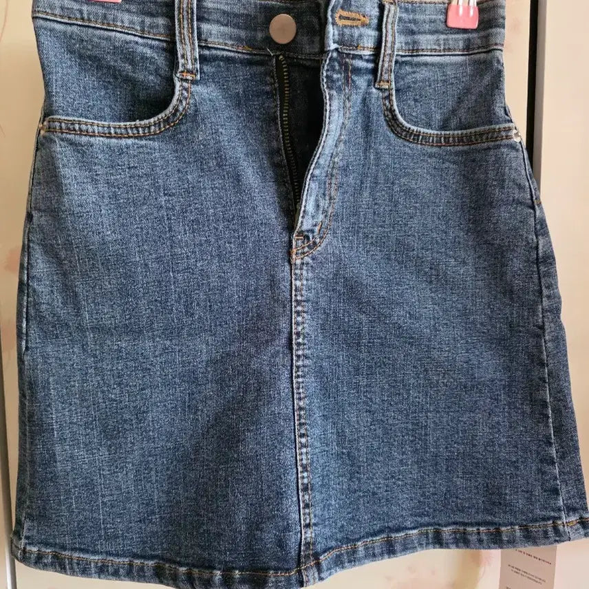 [BUNJANG] Blue Denim Mini Skirt / 청 데님 미니스커트