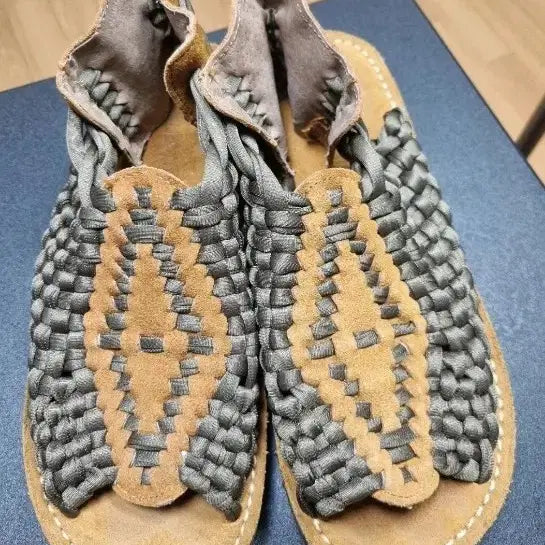 [BUNJANG] Chubasco Men's Hand-woven Leather Sandals Size 42 (255-260) / 츄바스코 남성 수제 짜임 가죽 샌들-(42, 255~260)거의 새것에