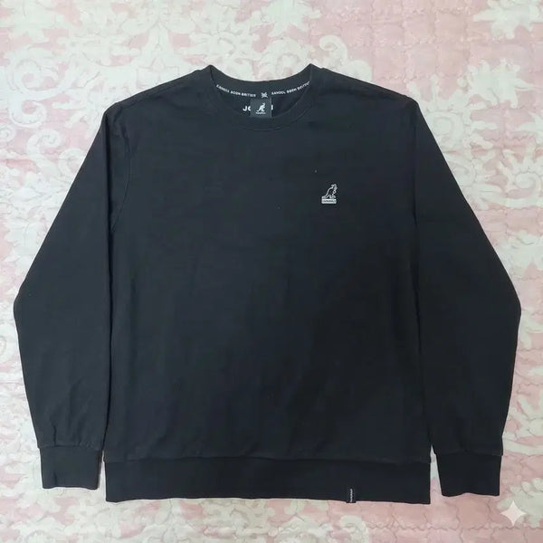 [BUNJANG] Kangol Mini Logo Sweatshirt Black M (95) Unisex / 캉골 미니로고 블랙 맨투맨 M (95) 남녀공용 가능