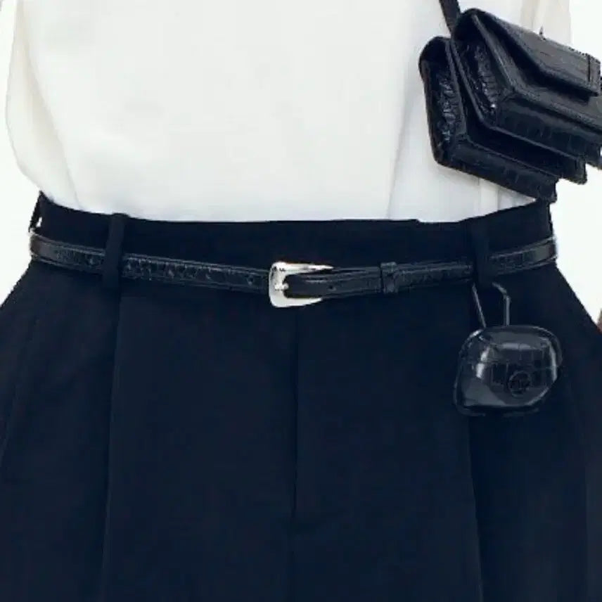 [BUNJANG] Recto Croc Leather Belt / 렉토 크로코(croc) 벨트
