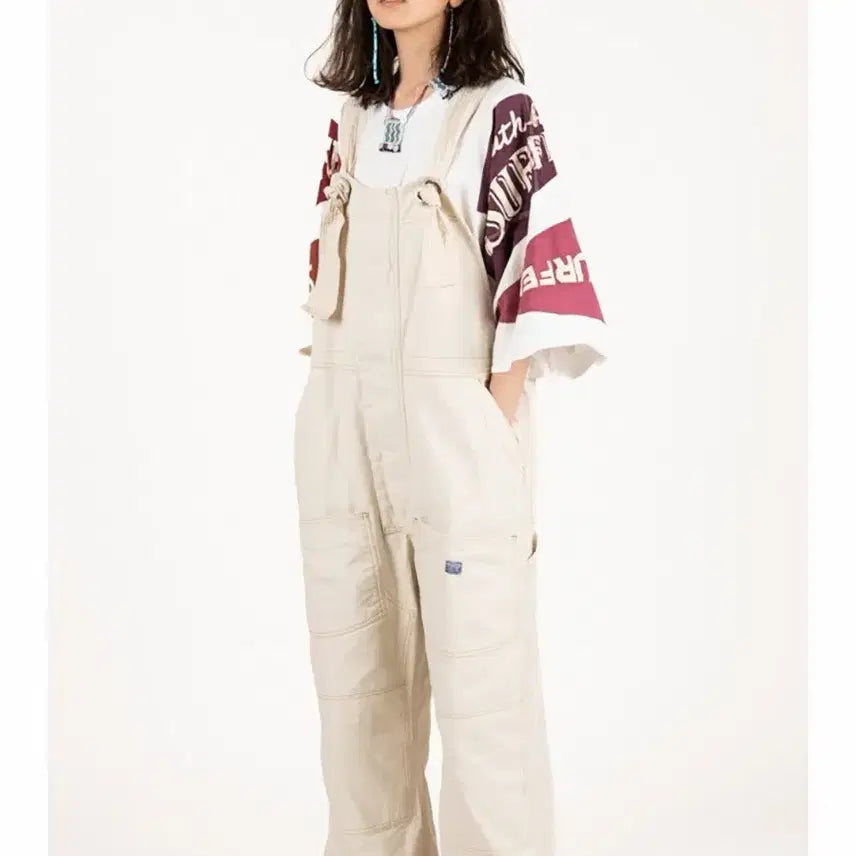 [BUNJANG] Kapital Natural Cotton Oxford Overalls Size 2 / KAPITAL 캐피탈 오버롤 네추럴 2
