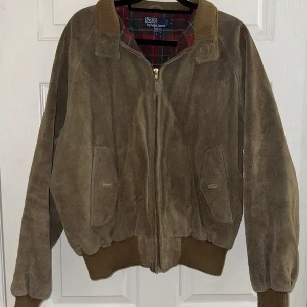 [BUNJANG] Polo by Ralph Lauren Jong Won Lee Suede Baracuta Harrington Blouson Jacket / [XL] 폴로 이종원 스웨이드 바라쿠타 해링턴 블루종 자켓