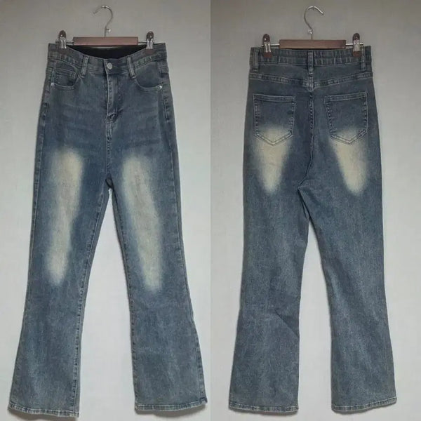 [BUNJANG] Premium Stretch Bootcut Denim Jeans / 왕스판/워싱 부츠컷 데님