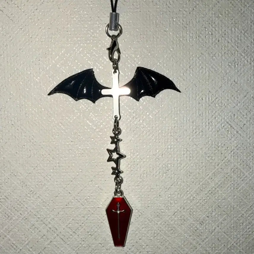 [BUNJANG] Vampire Bat & Coffin Charm Keychain / 핸드폰 키링 카메라 키링 뱀파이어 키링 엔하이픈