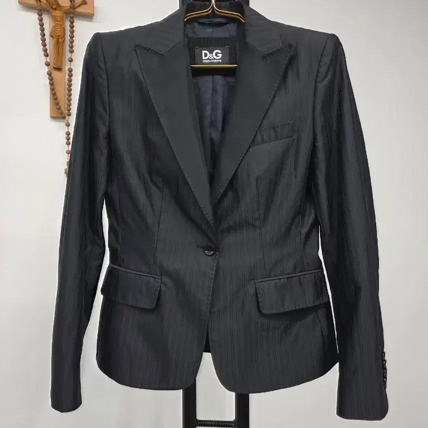 [BUNJANG] Dolce & Gabbana Women's Pinstripe Slim Fit Blazer Jacket / 돌체앤가바나 여성 핀스트라이프 자켓 40