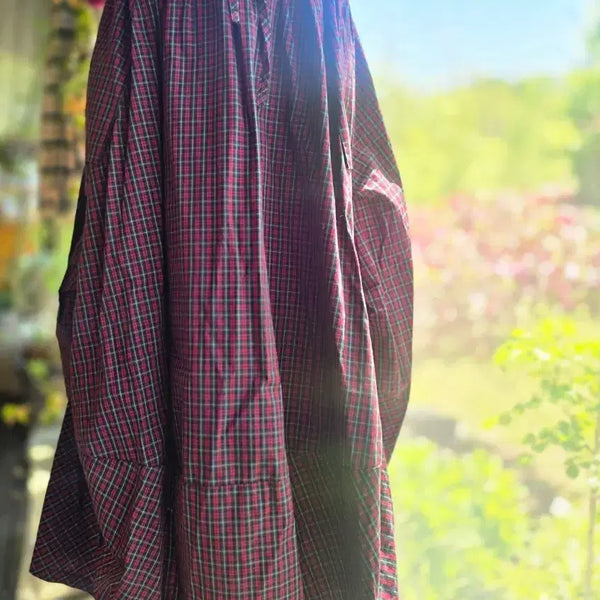 [BUNJANG] Cotton Check Skirt / 면 체크 스커트