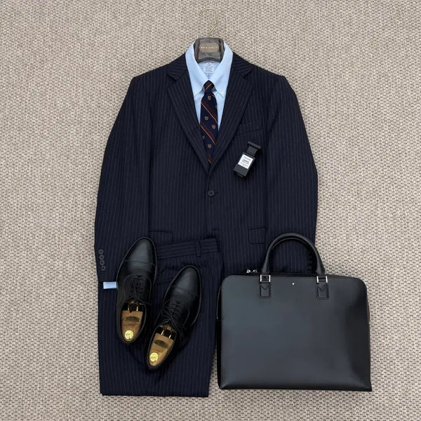 [BUNJANG] Brooks Brothers Fitzgerald Fit Tollegno 1900 Pinstripe Wool Suit / 브룩스브라더스 이태리 원단 스트라이프 수트