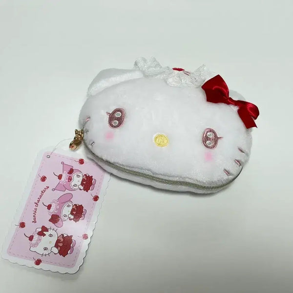 [BUNJANG] Sanrio Hello Kitty Whipping Cherry Cake Face Pouch / 일본정품)헬로키티 휘핑체리케이크 얼굴파우치