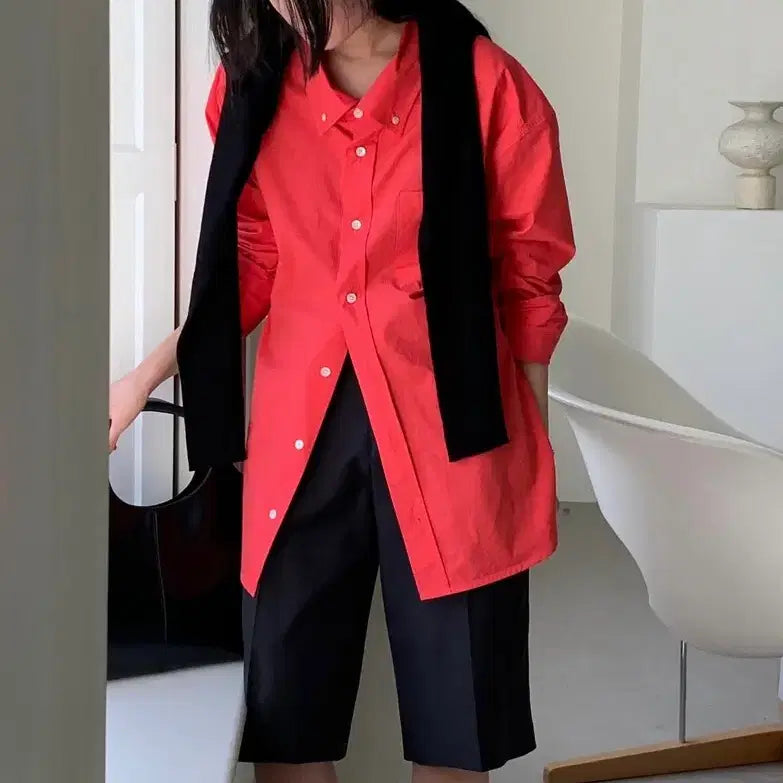 [BUNJANG] Understanding Shirts Red Color / 언더스탠딩 셔츠 레드컬러