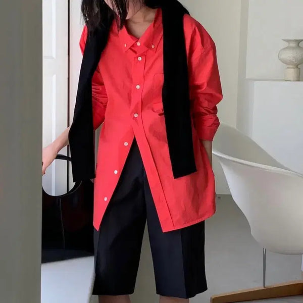 [BUNJANG] Understanding Shirts Red Color / 언더스탠딩 셔츠 레드컬러