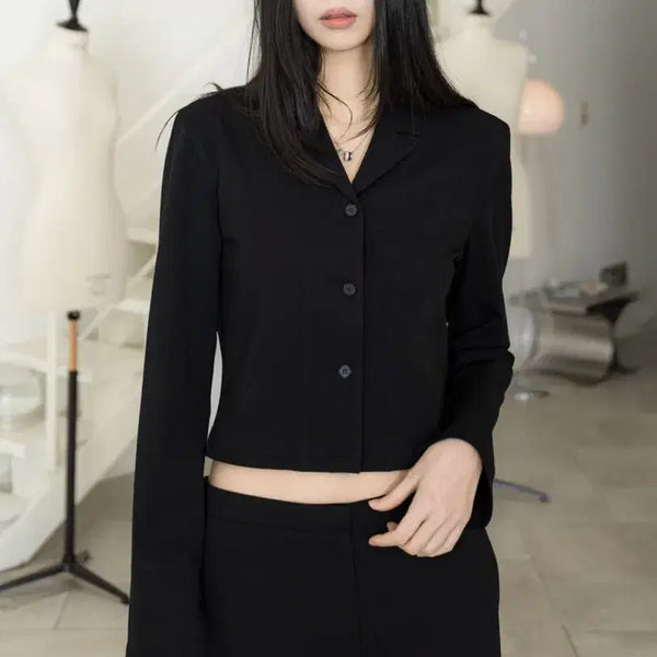 [BUNJANG] Verde Ossidato Little Shirt-Jacket Wool, Viscose (Black) / 베르데오시도 Little Shirt-Jacket 울, 비스코스 (Blac