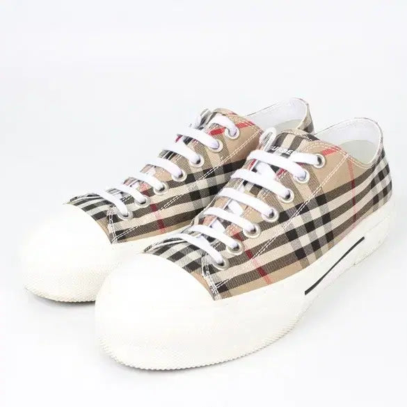 [BUNJANG] Burberry Vintage Check Cotton Sneakers / 버버리 빈티지 체크 코튼 스니커즈 41.5(265)