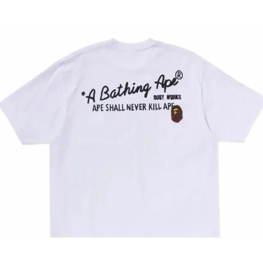 [BUNJANG] Bape Hand Drawn Relaxed Fit T-Shirt XXL / 베이프 핸드 드로우 릴랙스드 핏 반팔 XXL