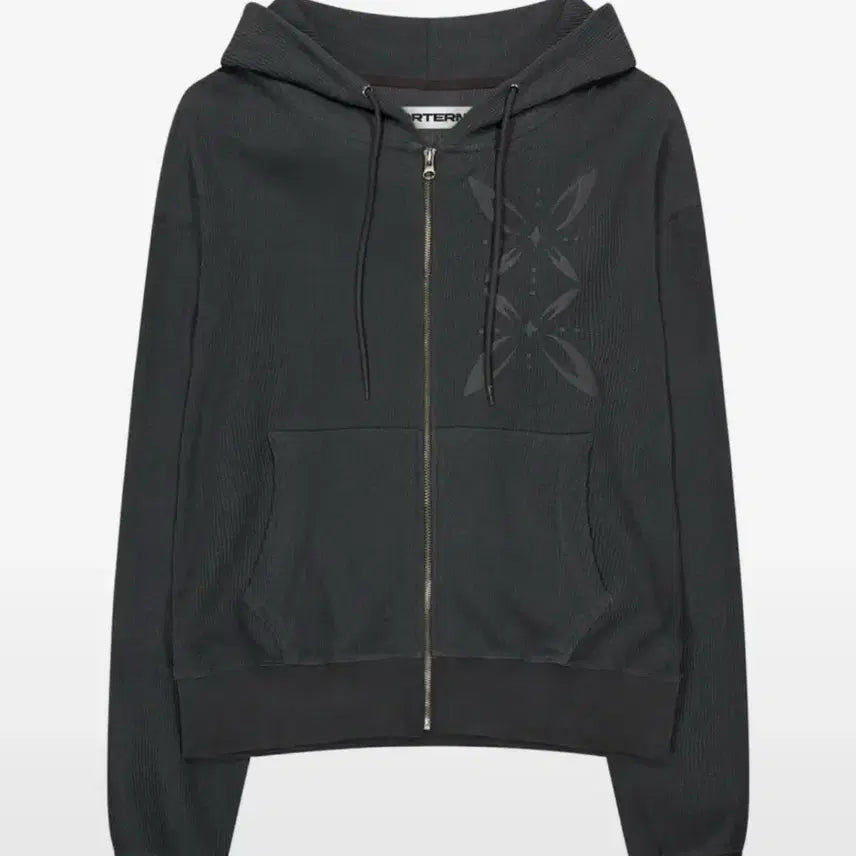 [BUNJANG] Fortena Pigment Hooded Zip-up Charcoal / 포르테나 피그먼트 후드집업 챠콜