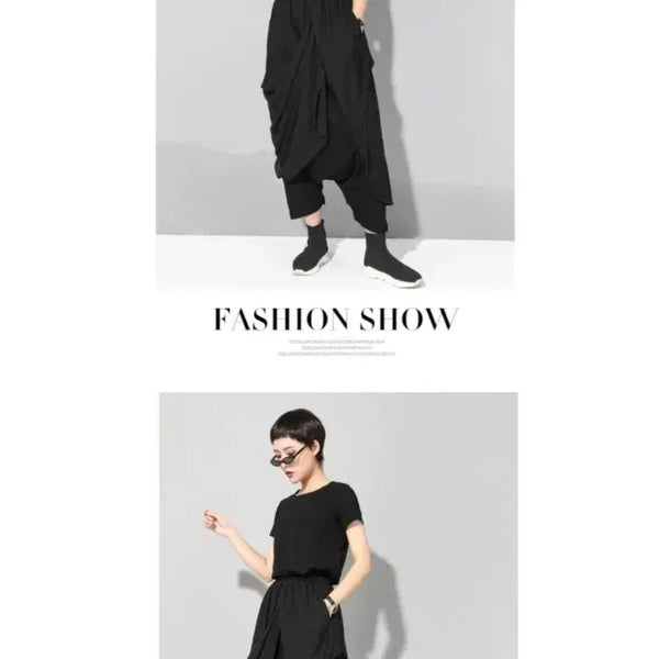 [BUNJANG] Chiffon Layered Aladdin Pants / 쉬폰레이어드 알라딘바지