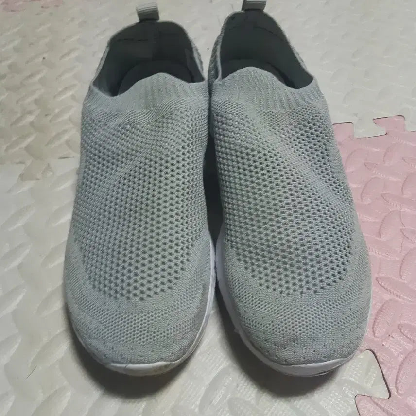 [BUNJANG] Mesh Slip-on Sneakers - Grey / 매쉬 슬립온 운동화 그레이