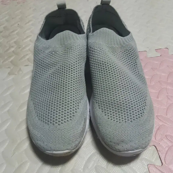 [BUNJANG] Mesh Slip-on Sneakers - Grey / 매쉬 슬립온 운동화 그레이