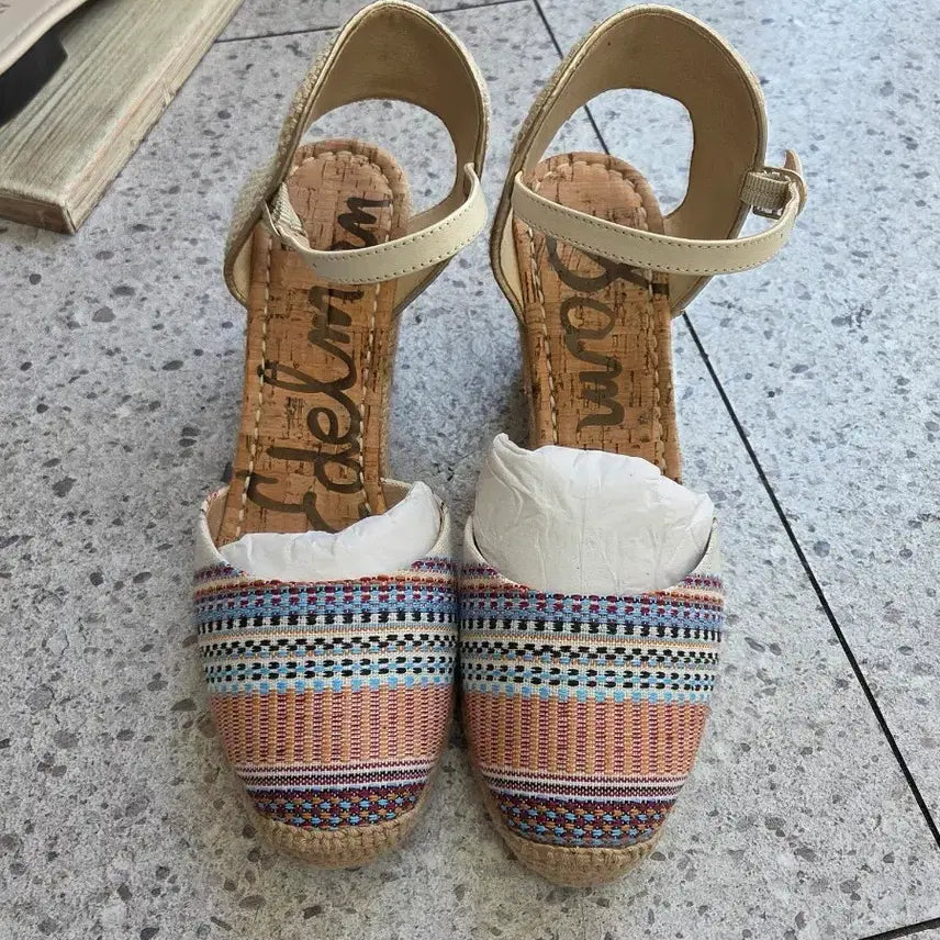 [BUNJANG] Sam Edelman Espadrille Wedge Heel Sandals / 샘에델만 에스파드류 웨지힐 샌들 보관새제품
