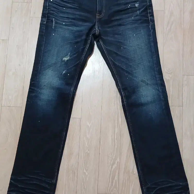 [BUNJANG] Plac Berlin Luxury Painting Denim 36 Slim Flare Fit / 플랙 Plac 베를린 럭셔리 페인팅 데님 36 슬림 플레어핏