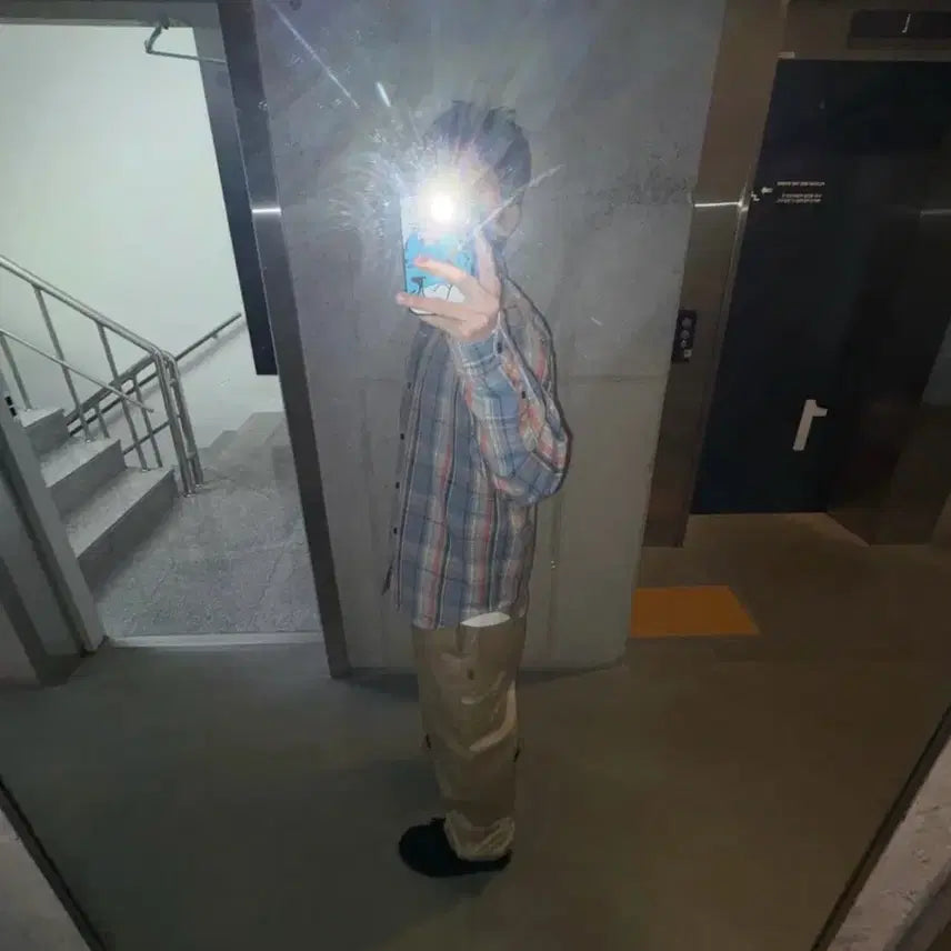 [BUNJANG] Stussy Dan Washed Cotton Plaid Shirt - Blue / Stussy Dan Washed Cotton Plaid Shirt Blu