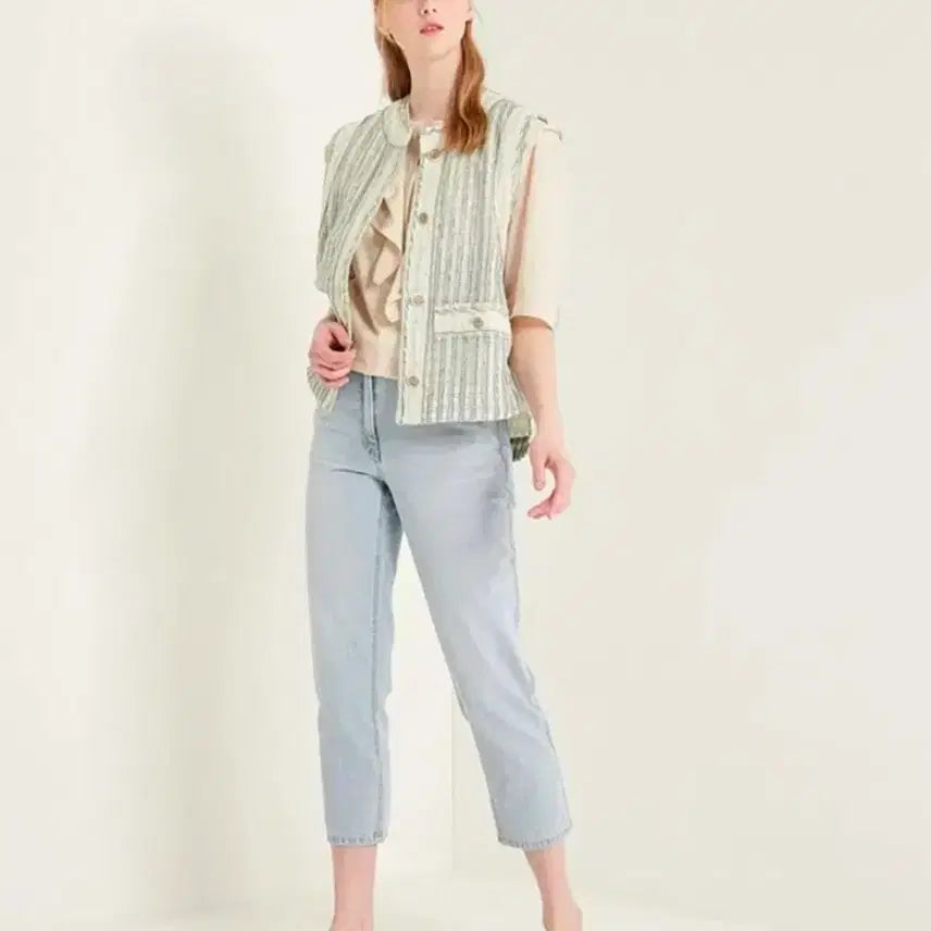 [BUNJANG] SJSJ Women's Braided Line Vest 55 Size / 여성 55size SJSJ 브레이드 라인 베스트 조끼