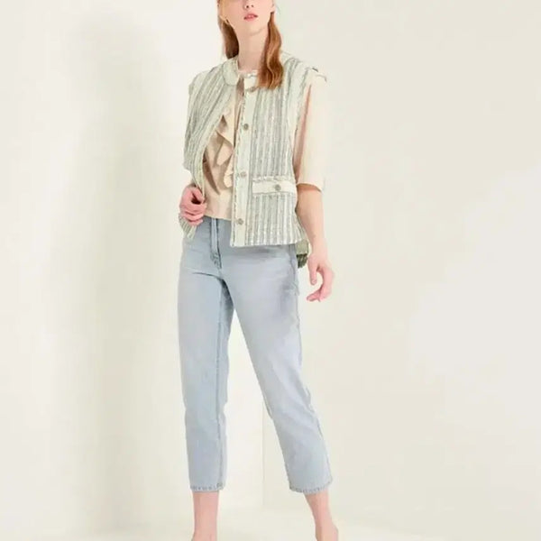 [BUNJANG] SJSJ Women's Braided Line Vest 55 Size / 여성 55size SJSJ 브레이드 라인 베스트 조끼