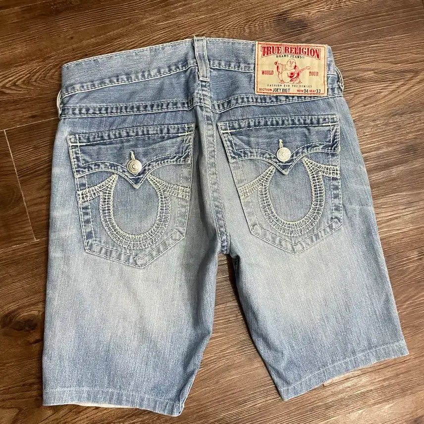 [BUNJANG] True Religion USA Joey Big T Denim Shorts / 트루릴리전 USA 조이빅티 쇼츠 데님 팬츠 반바지