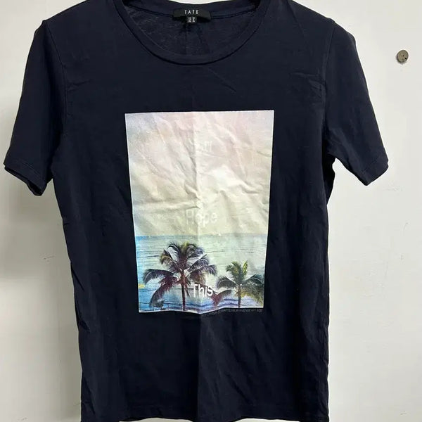 [BUNJANG] Tate Women's Navy Short Sleeve T-Shirt / TATE 여성 반팔티 85
