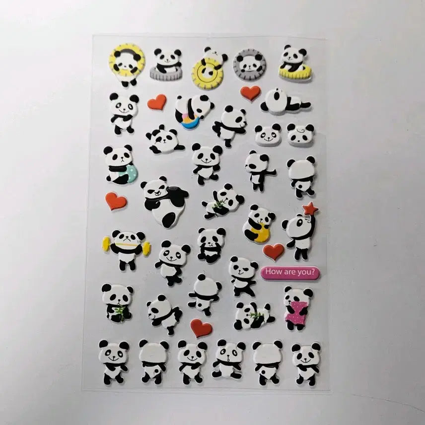 [BUNJANG] Classic Panda Stickers / 고전 판다 스티커