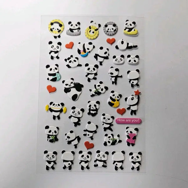 [BUNJANG] Classic Panda Stickers / 고전 판다 스티커