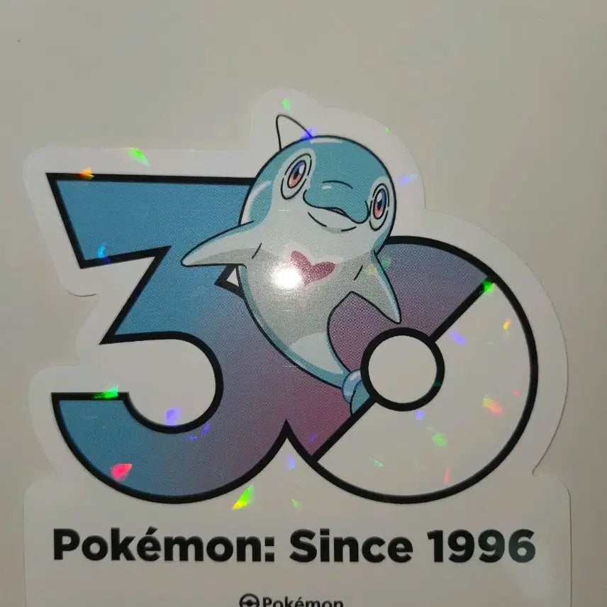 [BUNJANG] Pokemon 30th Anniversary Logo Dolphman Hologram Sticker / 포켓몬 30주년 로고 돌핀맨 홀로그램 스티커 판매합니다.