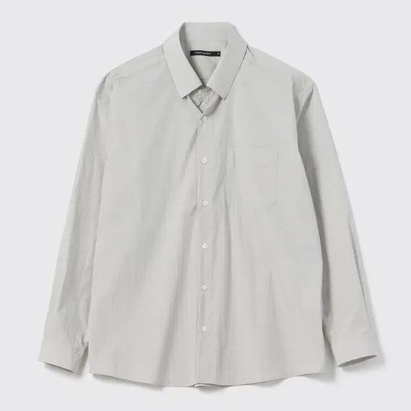 [BUNJANG] Hatchingroom Button Down Shirt Light Gray (M) / [3(M)] 해칭룸 버튼 다운 셔츠 라이트 그레이